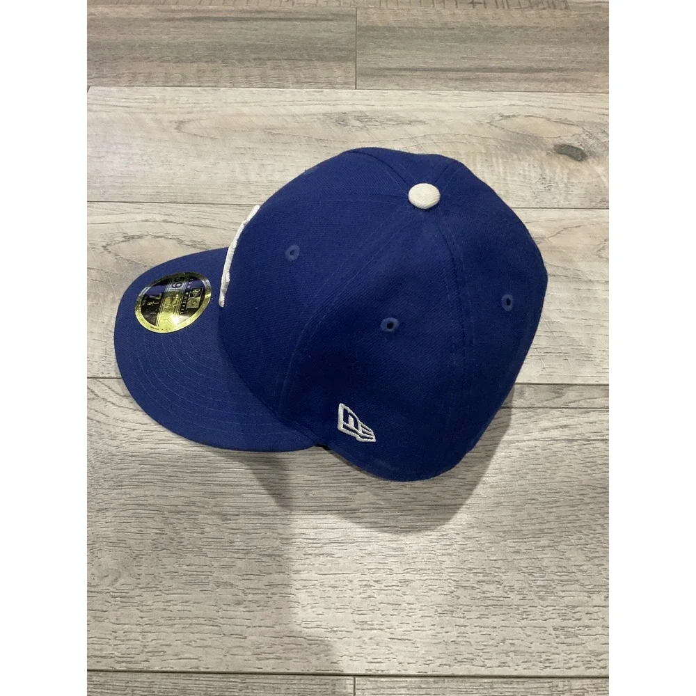 New Era 59FIFTY Low Profile LA Dodgers Fitted Hat Blue 7 1/8 MLB Baseball‎ Cap